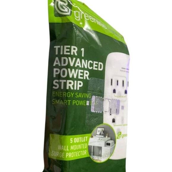 NEW Greenlite Teir 1 Advanced Power Strip 5 Outlet Wall Mount Surge Protector - Picture 2 of 4